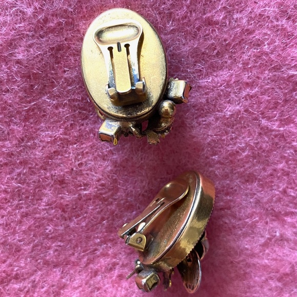 VTG 1940s 1950s Victorian Revival Pearl Necklace Clip On Earrings - Picture 11 of 11